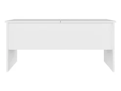 Mesa De Centro| Mesa de centro | Mesa de apoio 102x50.5x46.5 cm madeira processada Branco
