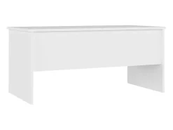 Mesa De Centro| Mesa de centro | Mesa de apoio 102x50.5x46.5 cm madeira processada Branco