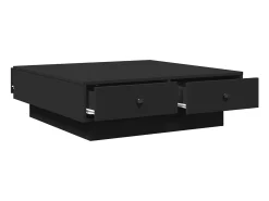 Mesa De Centro* Mesa de centro | Mesa de apoio 90x90x28 cm contraplacado Preto