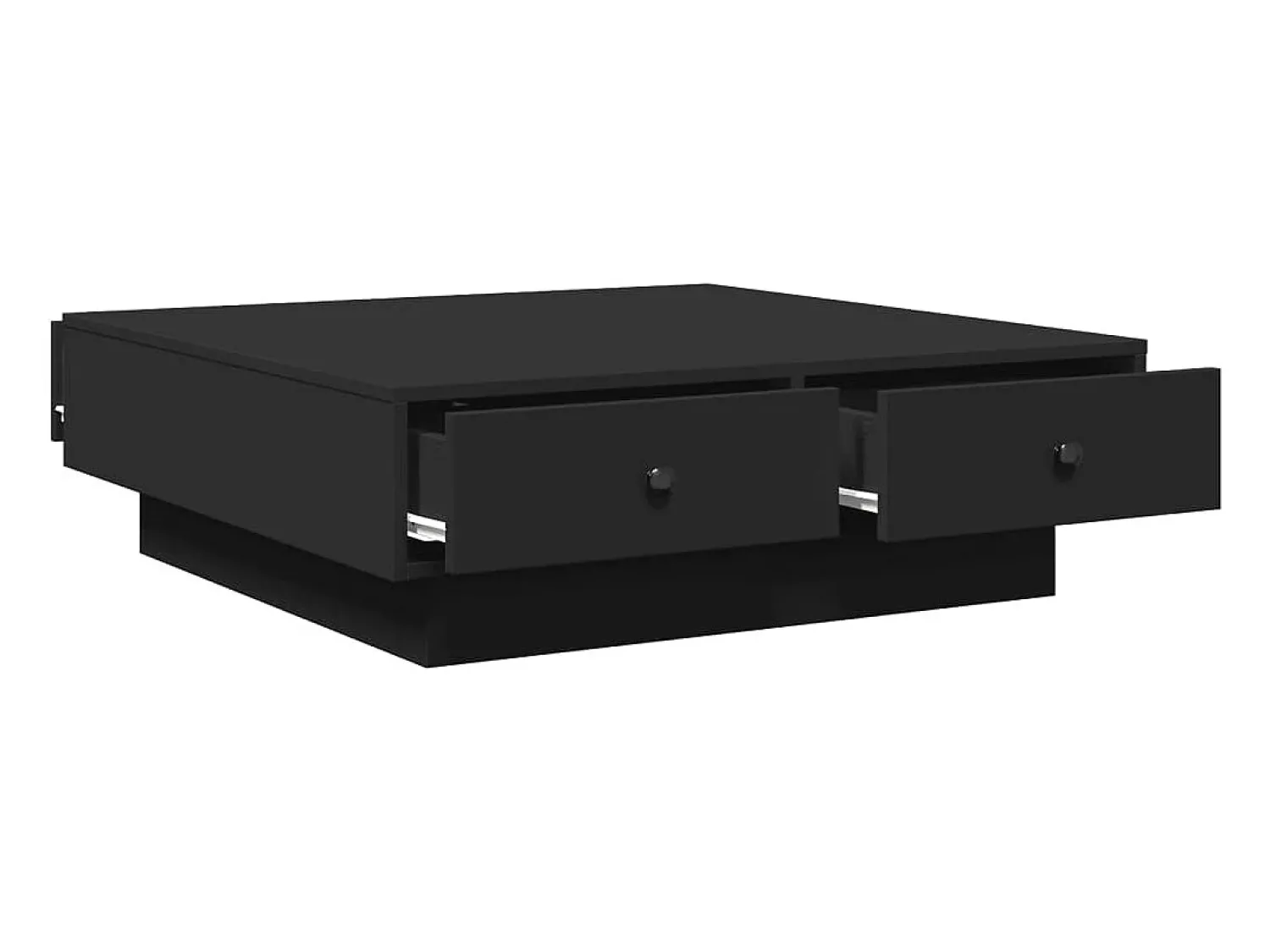 Mesa De Centro* Mesa de centro | Mesa de apoio 90x90x28 cm contraplacado Preto