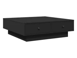 Mesa De Centro* Mesa de centro | Mesa de apoio 90x90x28 cm contraplacado Preto