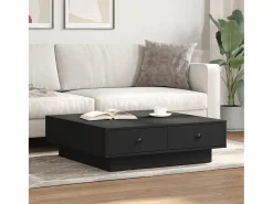 Mesa De Centro* Mesa de centro | Mesa de apoio 90x90x28 cm contraplacado Preto