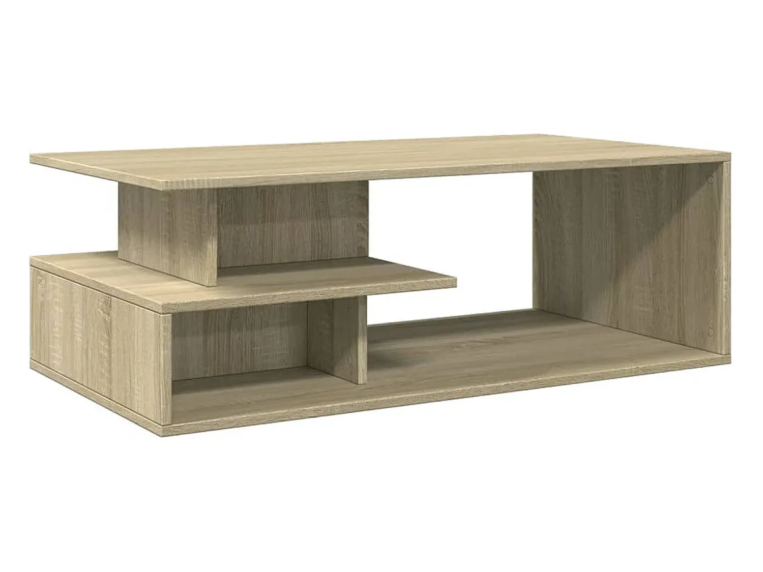 Mesa De Centro* Mesa de centro | Mesa de apoio 102x55x35 madeira processada carvalho sonoma Castanho