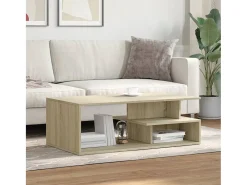 Mesa De Centro* Mesa de centro | Mesa de apoio 102x55x35 madeira processada carvalho sonoma Castanho