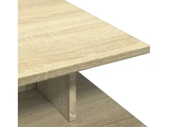 Mesa De Centro* Mesa de centro | Mesa de apoio 102x55x35 madeira processada carvalho sonoma Castanho