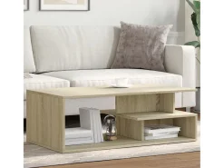 Mesa De Centro* Mesa de centro | Mesa de apoio 102x55x35 madeira processada carvalho sonoma Castanho