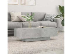 Mesa de centro | Mesa de apoio 100x49.5x31cm derivados de madeira cinza cimento^ Mesa De Centro