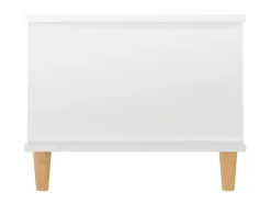 Mesa De Centro| Mesa de centro | Mesa de apoio 90x50x40 cm madeira processada brilhante Branco