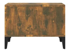 Best Mesa de centro | Mesa de apoio 60x50x36.5 cm derivados madeira carvalho fumado Castanho