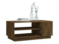 Mesa De Centro| Mesa de centro | Mesa de apoio 102x55x43 cm derivados madeira carvalho fumado Castanho