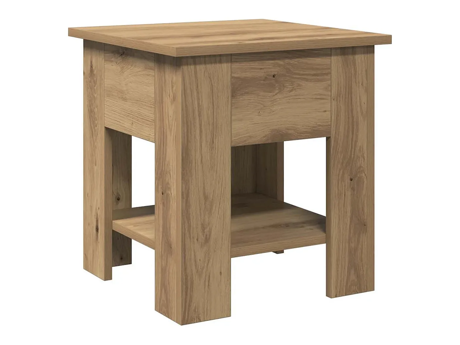 Mesa de centro | Mesa de apoio 40x40x42 cm deriv. madeira carvalho artisiano^ Mesa De Centro