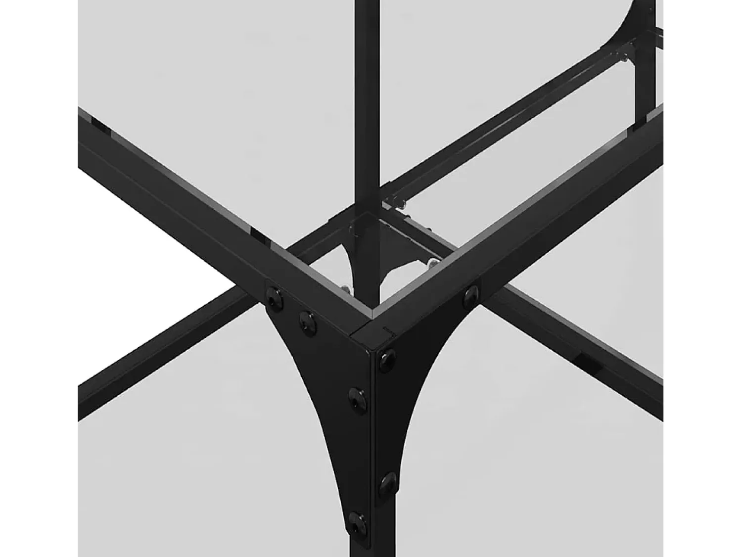 Mesa De Centro| Mesa de centro | Mesa de apoio c/ topo em vidro 78.5x40x40 cm aço Transparente