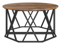 Mesa De Centro* Mesa de centro | Mesa de apoio Madeira antiga 80x80x42 cm Castanho