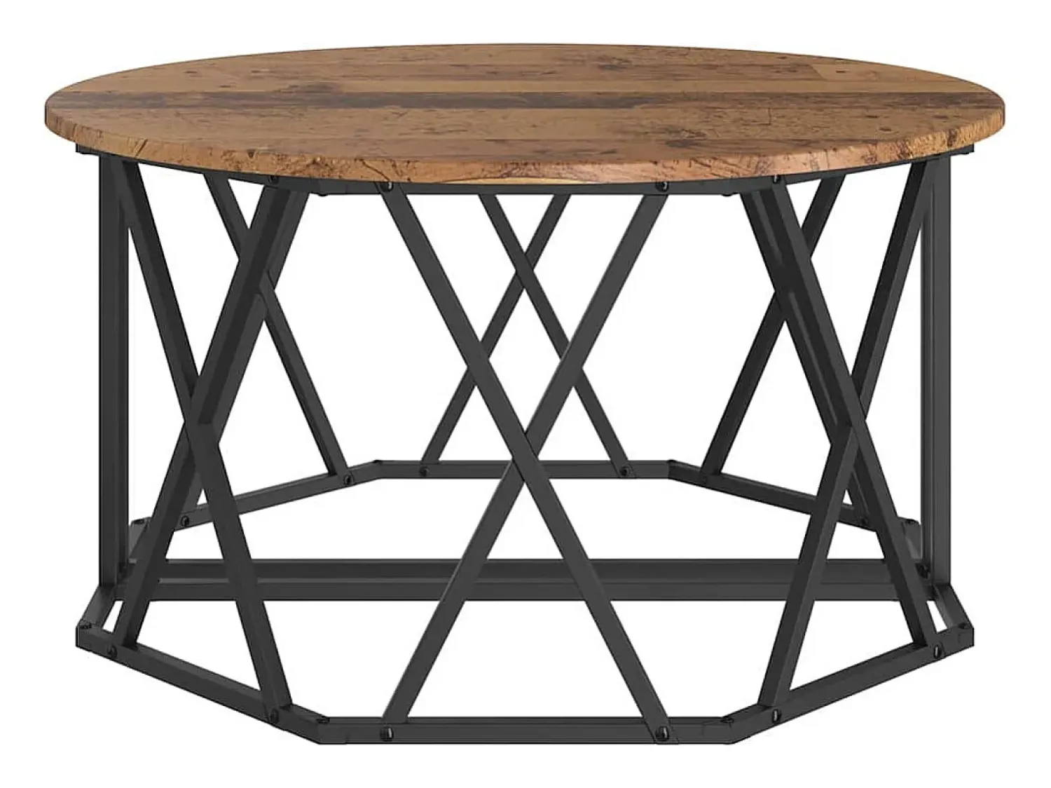 Mesa De Centro* Mesa de centro | Mesa de apoio Madeira antiga 80x80x42 cm Castanho