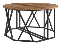 Mesa De Centro* Mesa de centro | Mesa de apoio Madeira antiga 80x80x42 cm Castanho