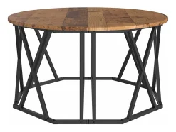 Mesa De Centro* Mesa de centro | Mesa de apoio Madeira antiga 80x80x42 cm Castanho