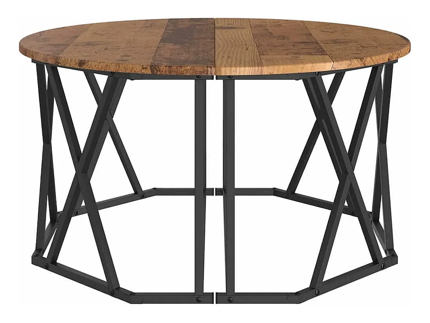 Mesa De Centro* Mesa de centro | Mesa de apoio Madeira antiga 80x80x42 cm Castanho