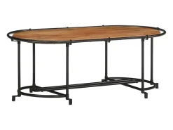 Outlet Mesa de centro | Mesa de apoio | Mesa de café 110x55x40 cm madeira de acácia maciça Castanho