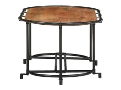 Outlet Mesa de centro | Mesa de apoio | Mesa de café 110x55x40 cm madeira de acácia maciça Castanho