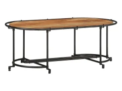 Outlet Mesa de centro | Mesa de apoio | Mesa de café 110x55x40 cm madeira de acácia maciça Castanho