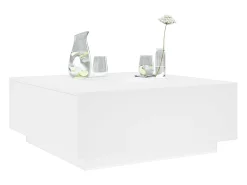 Mesa De Centro| Mesa de centro | Mesa de apoio 100x100x40 cm derivados de madeira Branco