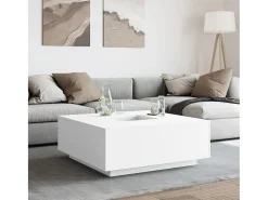 Mesa De Centro| Mesa de centro | Mesa de apoio 100x100x40 cm derivados de madeira Branco