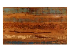 Mesa De Centro* Mesa de centro | Mesa de apoio c/ prateleira 100x60x35cm madeira recuperada maciça Castanho