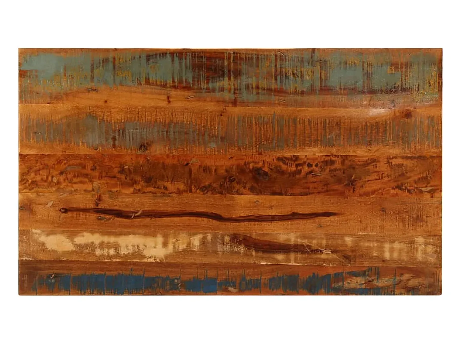 Mesa De Centro* Mesa de centro | Mesa de apoio c/ prateleira 100x60x35cm madeira recuperada maciça Castanho