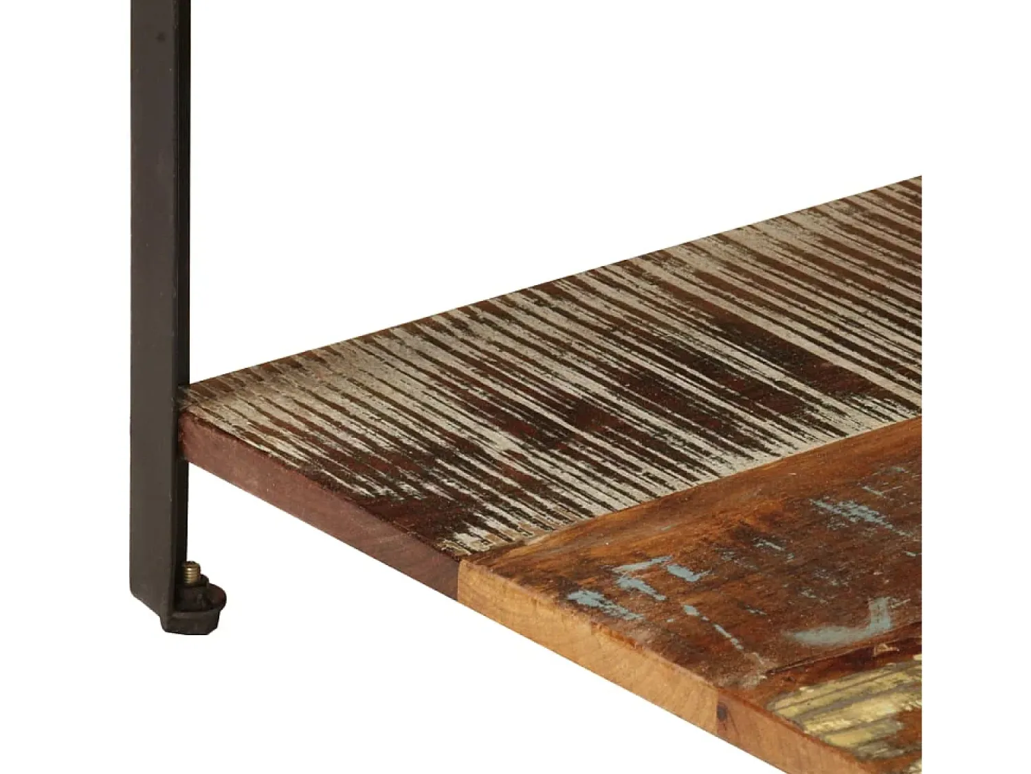 Mesa De Centro* Mesa de centro | Mesa de apoio c/ prateleira 100x60x35cm madeira recuperada maciça Castanho