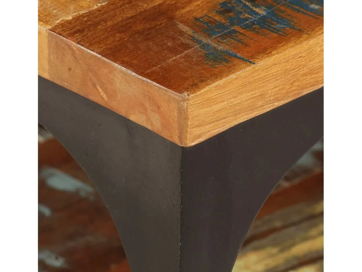 Mesa De Centro* Mesa de centro | Mesa de apoio c/ prateleira 100x60x35cm madeira recuperada maciça Castanho