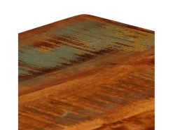 Mesa De Centro* Mesa de centro | Mesa de apoio c/ prateleira 100x60x35cm madeira recuperada maciça Castanho