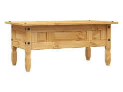Mesa De Centro* Mesa de centro | Mesa de apoio Corona Range em pinho mexicano 100x55x44 cm Castanho