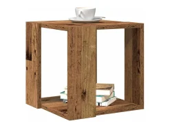 Mesa De Centro* Mesa de centro | Mesa de apoio Madeira antiga 32x32x30 cm Castanho