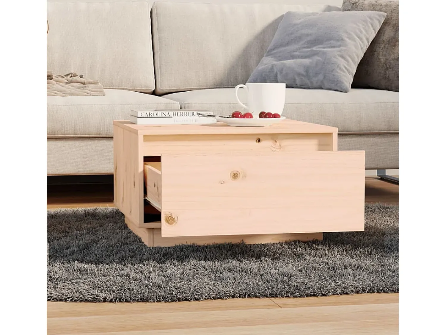 Mesa De Centro| Mesa de centro | Mesa de apoio | Mesa de café 55x56x32 cm pinho maciço Castanho