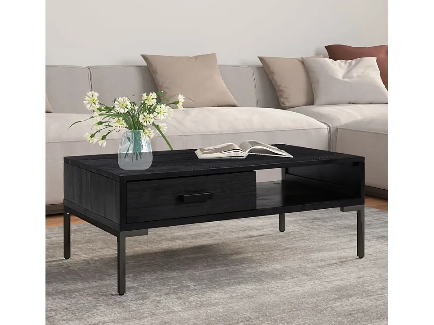 Mesa de centro | Mesa de apoio 90x50x35 cm pinho maciço^ Mesa De Centro