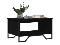 Online Mesa de centro | Mesa de apoio 75x51x40 cm derivados de madeira Preto