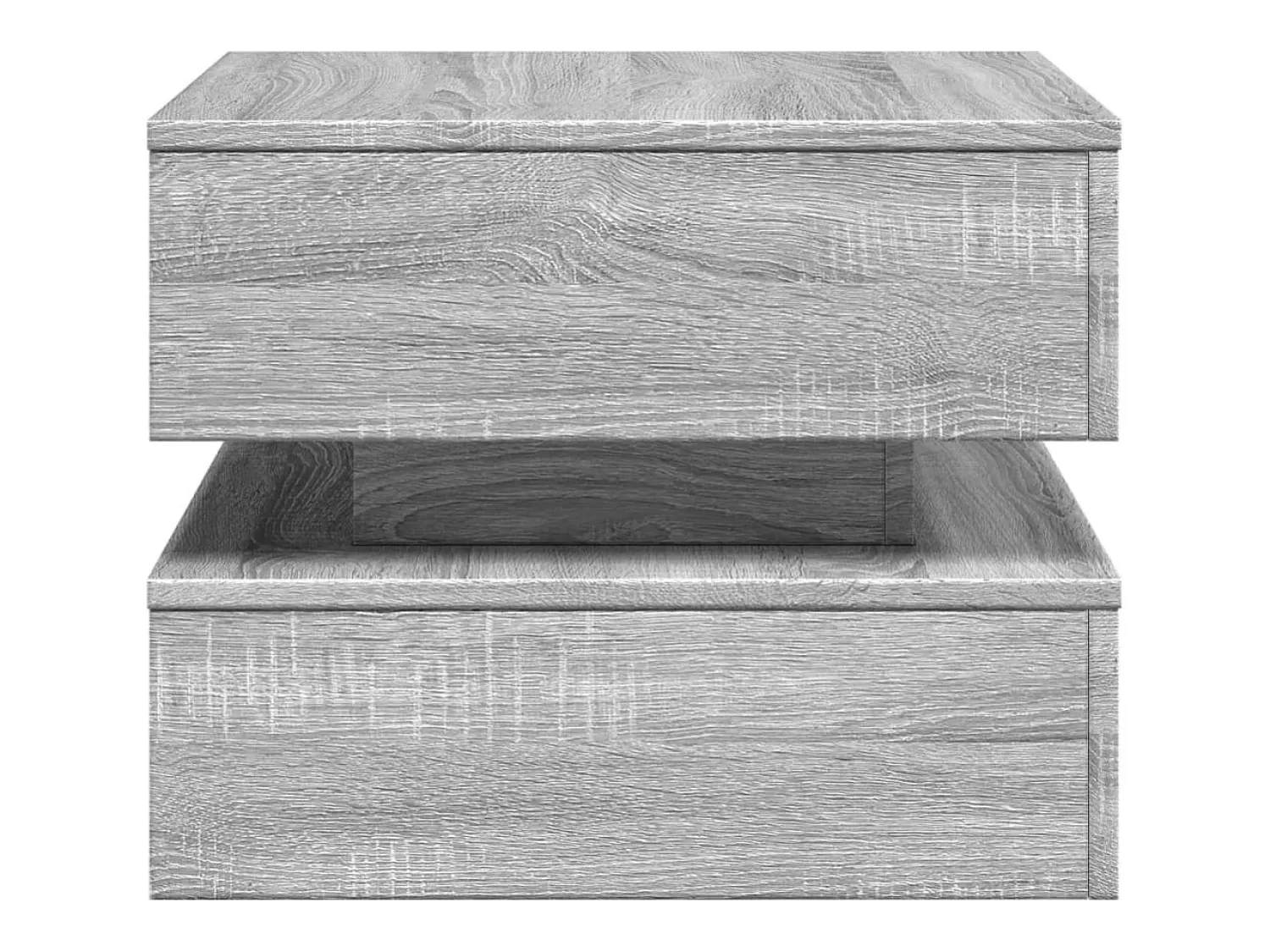 Mesa De Centro| Mesa de centro | Mesa de apoio com luzes LED 50x50x40 cm sonoma cinza-claro Cinzento