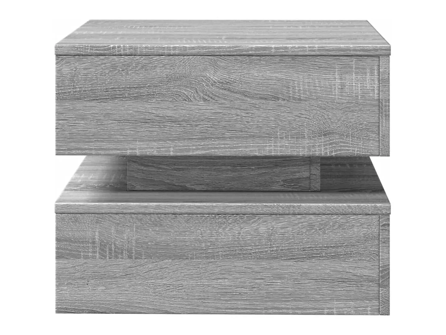 Mesa De Centro| Mesa de centro | Mesa de apoio com luzes LED 50x50x40 cm sonoma cinza-claro Cinzento
