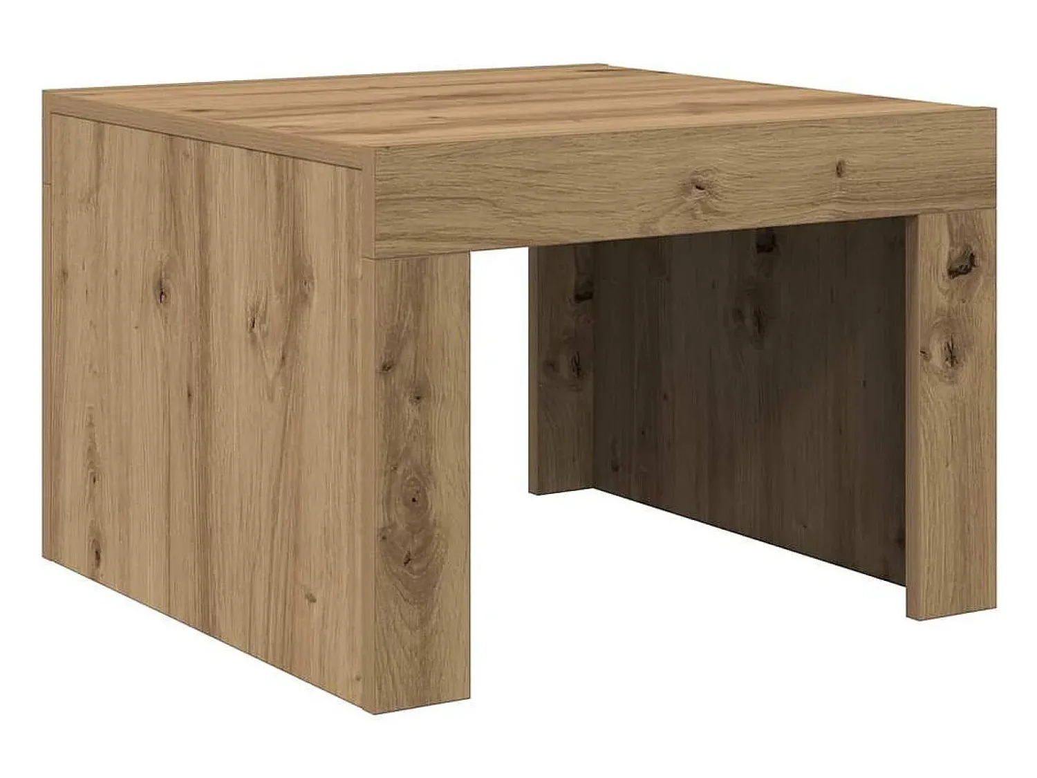 Mesa De Centro* Mesa de centro | Mesa de apoio carvalho artisiano Madeira processada Castanho