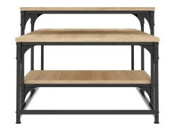 Mesa de centro | Mesa de apoio 102x60x45cm derivados de madeira carvalho sonoma^ Mesa De Centro