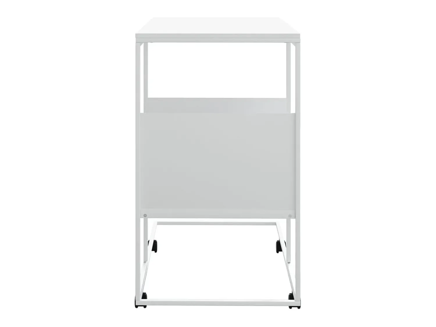 Mesa De Centro* Mesa de centro | Mesa de apoio c/ rodas 55x36x63.5cm derivados de madeira Branco