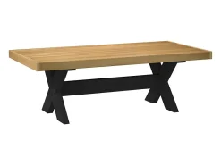 Clearance Mesa de centro | Mesa de apoio NOAIN pernas em forma dex120x60x40 cm Castanho