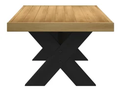 Clearance Mesa de centro | Mesa de apoio NOAIN pernas em forma dex120x60x40 cm Castanho