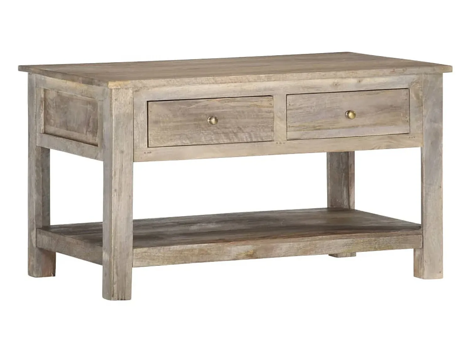Mesa de centro | Mesa de apoio | Mesa de café 82x52x47 cm madeira de mangueira maciça^ Mesa De Centro