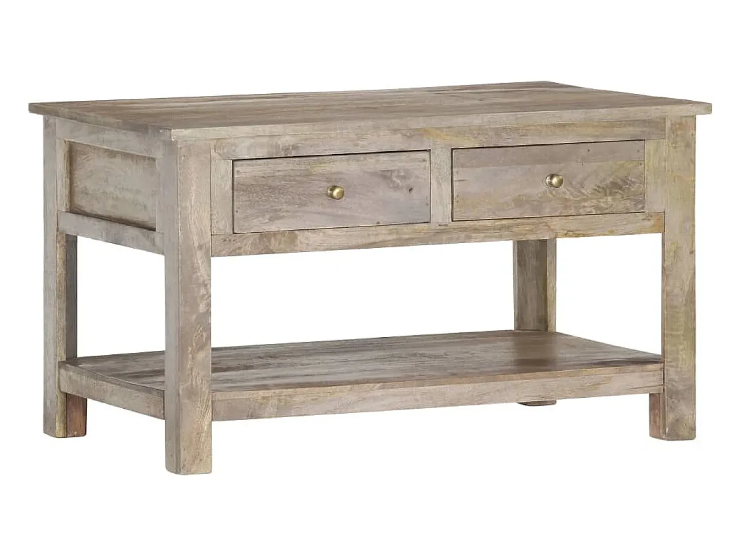 Mesa de centro | Mesa de apoio | Mesa de café 82x52x47 cm madeira de mangueira maciça^ Mesa De Centro