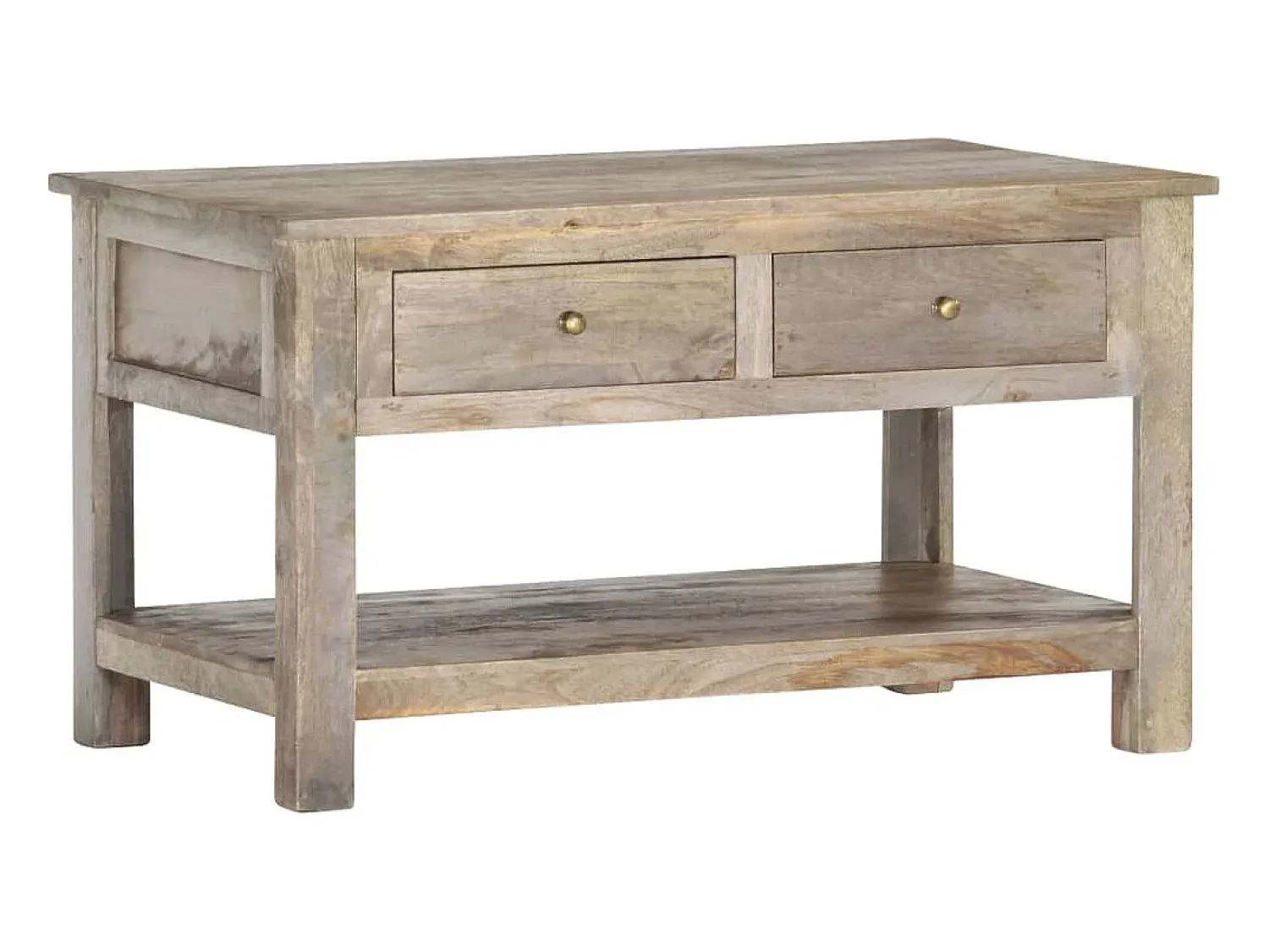 Mesa de centro | Mesa de apoio | Mesa de café 82x52x47 cm madeira de mangueira maciça^ Mesa De Centro