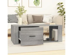Mesa De Centro| Mesa de centro | Mesa de apoio 100x50.5x35 cm derivados de madeira cinza sonoma Cinzento