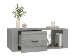 Mesa De Centro| Mesa de centro | Mesa de apoio 100x50.5x35 cm derivados de madeira cinza sonoma Cinzento