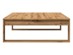 Mesa de centro | Mesa de apoio 100x100x35 cm derivados madeira carvalho artisiano^ Mesa De Centro