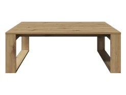 Mesa de centro | Mesa de apoio 100x100x35 cm derivados madeira carvalho artisiano^ Mesa De Centro